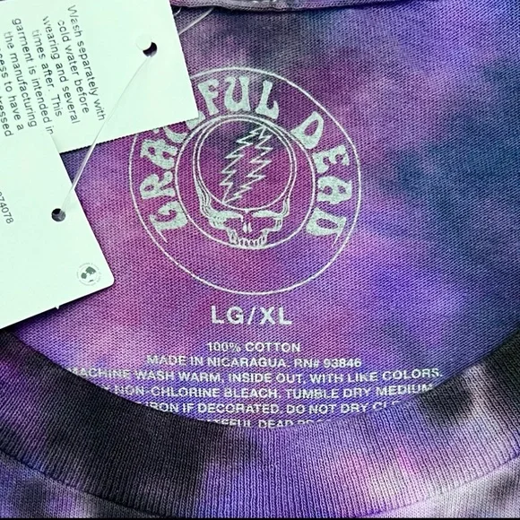 NWT Urban Outfitters Grateful Dead Space Bears Tie-Dye T-Shirt Dress - Picture 8 of 8